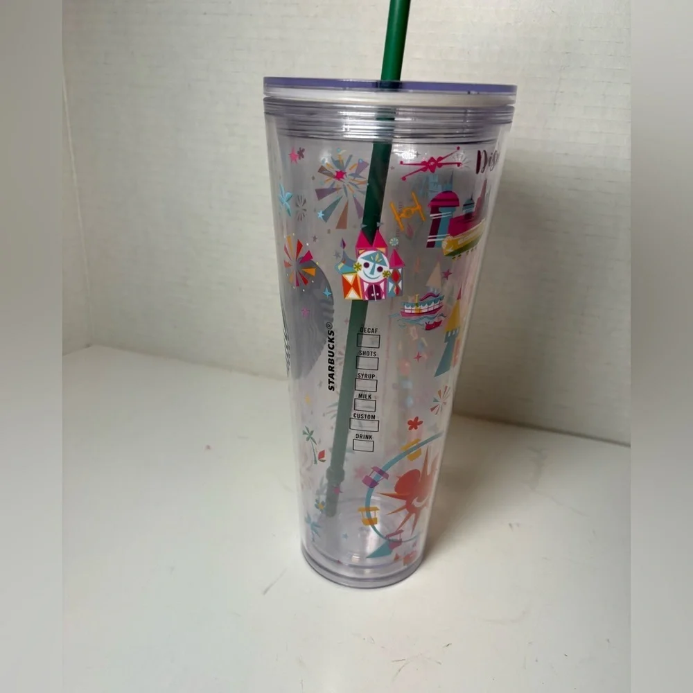 Disneyland Starbucks 24 oz Tumbler with Straw California Adventure Travel